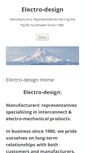 Mobile Screenshot of electro-design.com